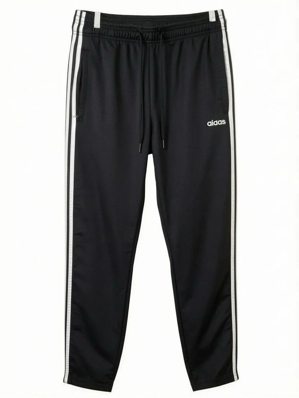 adidas Black Joggers with White Side Stripes